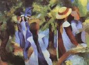 Girls Amongst Trees (mk09) August Macke